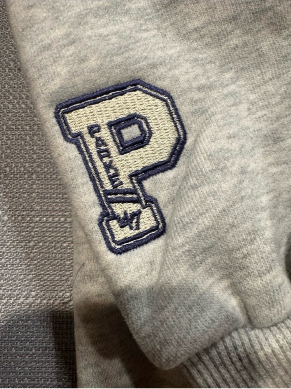 Parke Ole Miss Grey Crewneck Sweatshirt with Red Lettering - Picture 4 of 8
